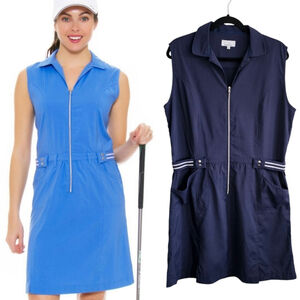 Cracked Wheat Navy Sleeveless Golf Dress Size XL